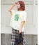 32/-OE天竺 グラフィック プリント スクエア Tシャツ