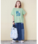 32/-OE天竺 グラフィック プリント スクエア Tシャツ