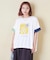 32/-OE天竺 グラフィック プリント スクエア Tシャツ