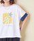 32/-OE天竺 グラフィック プリント スクエア Tシャツ