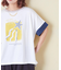 32/-OE天竺 グラフィック プリント スクエア Tシャツ