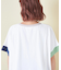 32/-OE天竺 グラフィック プリント スクエア Tシャツ