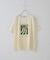32/-OE天竺 グラフィック プリント スクエア Tシャツ
