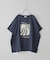 32/-OE天竺 グラフィック プリント スクエア Tシャツ