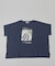 32/-OE天竺 グラフィック プリント スクエア Tシャツ