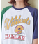 32/-ピーチ起毛 天竺 オゾン加工 ロゴプリント ラグラン Tシャツ
