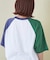 32/-ピーチ起毛 天竺 オゾン加工 ロゴプリント ラグラン Tシャツ