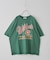 32/-ピーチ起毛 天竺 オゾン加工 ロゴプリント ラグラン Tシャツ
