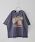 32/-ピーチ起毛 天竺 オゾン加工 ロゴプリント ラグラン Tシャツ