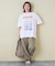 32/-ピーチ起毛 天竺 オゾン加工 ビッグ Tシャツ