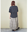21/-天竺 無地 × ボーダー ミックス 切替 Tシャツ