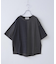 21/-天竺 無地 × ボーダー ミックス 切替 Tシャツ