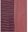 21/-天竺 無地 × ボーダー ミックス 切替 Tシャツ