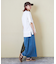 26/-天竺 パウダー加工 裾レイヤード ロゴ Tシャツ