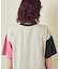 26/-天竺 パウダー加工 裾レイヤード ロゴ Tシャツ