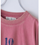 26/-天竺 パウダー加工 裾レイヤード ロゴ Tシャツ