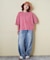 26/-天竺 パウダー加工 2WAY スリーブ Tシャツ