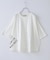 26/-天竺 パウダー加工 2WAY スリーブ Tシャツ
