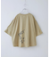 26/-天竺 パウダー加工 2WAY スリーブ Tシャツ