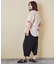 ストライプ柄イージーコクーンパンツ
