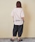 ストライプ柄イージーコクーンパンツ