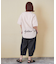 ストライプ柄イージーコクーンパンツ