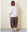ストライプ柄イージーコクーンパンツ