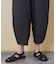 ストライプ柄イージーコクーンパンツ