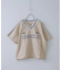 evo. (エボ) WEB限定 スタジアムロゴ刺繍 ラインリブ 裾ドロスト Vネック ナイロン プルオーバーブラウス