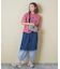 WEB限定 グラデーション ギャザーデニムパンツ