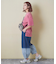 WEB限定 グラデーション ギャザーデニムパンツ