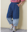 WEB限定 グラデーション ギャザーデニムパンツ