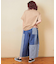 デニム × ヒッコリー イージー ガウチョパンツ
