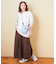 起毛 チェック ロング スカート