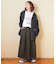 起毛 チェック ロング スカート
