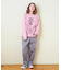 裏起毛 ストレッチ ツイル センター切替 ワイドパンツ