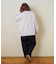裏起毛 ストレッチ ツイル センター切替 ワイドパンツ