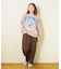 裏起毛 ストレッチ ツイル センター切替 ワイドパンツ