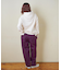 裏起毛 ストレッチ ツイル センター切替 ワイドパンツ