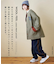 ウールフィール 配色 ノーカラー ジャケット