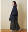 中綿 ナイロン 裾ラウンド ノーカラー ジャケット