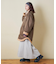 中綿 ナイロン 裾ラウンド ノーカラー ジャケット