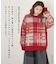 モヘアタッチ ニット ジャガード チェック柄 プルオーバー