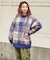 モヘアタッチ ニット ジャガード チェック柄 プルオーバー