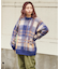 モヘアタッチ ニット ジャガード チェック柄 プルオーバー