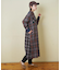 チェック / ストライプ 切替 シャツワンピース