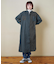 チェック / ストライプ 切替 シャツワンピース