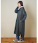 チェック / ストライプ 切替 シャツワンピース