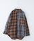 ネル チェック 切替 ビッグシャツ