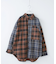 ネル チェック 切替 ビッグシャツ